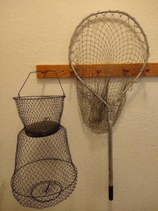 Wire Net Fish Basket & Fishing Net