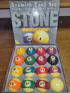 Aramis Pool Set - Stone Collection of Billiard Balls