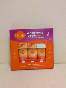 NEW LUME WHOLE BODY DEODORANT CLEAN TANGERINE 3PK.