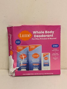NEW LUME WHOLE BODY DEODORANT CLEAN POWDER 3PK.