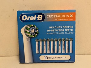 NEW ORAL-B CROSSACTION X REPLACEMENT BRUSH HEADS 10CT.