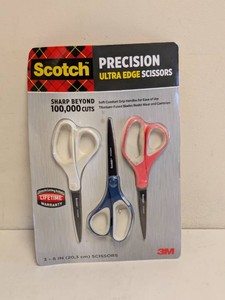 SCOTCH PRECISION ULTRA EDGE SCISSORS 3PK.