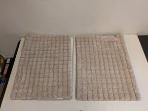 SOFT GRID BATH MAT 24IN X 36IN TAN 2 CT