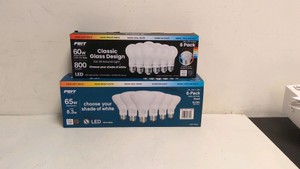 NEW FEIT ELECTRIC CLASSIC GLASS DESIGN  FLOOD LIGHT BULBS 6 PACK 2 CT