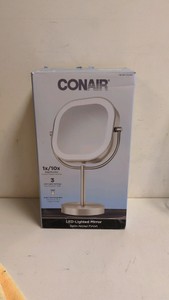 CONAIR LED-LIGHTED MIRROR SATIN NICKEL FINISH