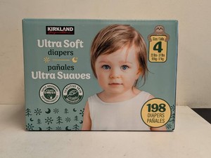 NEW KIRKLAND SIGNATURE ULTRA SOFT DIAPERS SIZE 4 (198PK.)