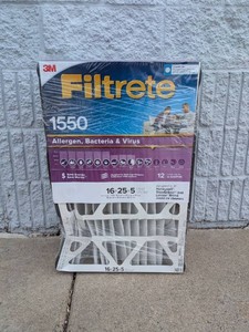 NEW 3M FILTRETE 1550 16x25x5 FILTERS 2PK.