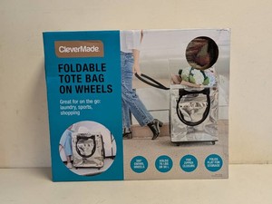 CLEVERMADE FOLDABLE TOTE BAG ON WHEELS