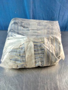 9  pack of blue-and-yellow striped work gloves