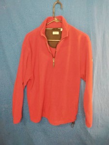IZOD PerformX red quarter-zip fleece pullover sweatshirt. Size L