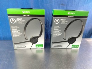 Two boxed PowerA Chat Headsets for Xbox One.