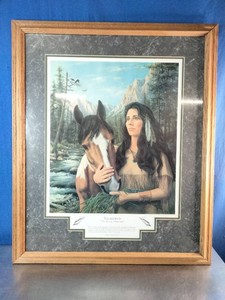 Framed art print titled Sacajawea by artist Mary Pettis
