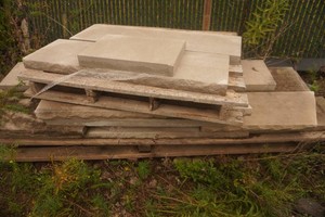 2 - Pallets of Limestone SillCapsTreads