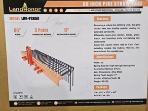 2026 - Unused - LandHonor - 60 In Pine Straw Rake - LHR-PSR60