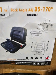 2026 - Unused - LandHonor - Universal Tractor Seat - LHR-TS18