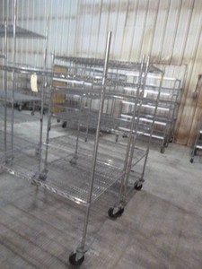 Two Wire Metal Shelving on Casters