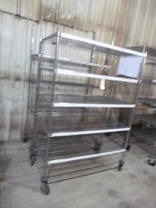 Two Wire Metal Shelving on Casters