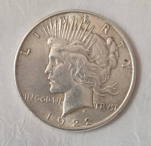1922 Silver Peace Dollar - AU