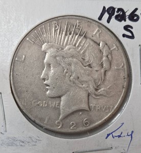 1926 S Silver Peace Dollar - Key Date