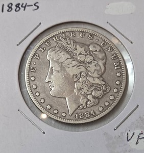 1884 S Silver Morgan Dollar - VF