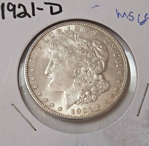 1921 D Silver Morgan Dollar - MS64