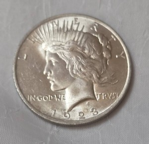 1923 Silver Peace Dollar -AU