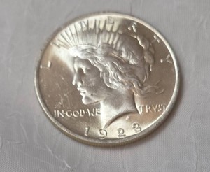1923 Silver Peace Dollar - AU