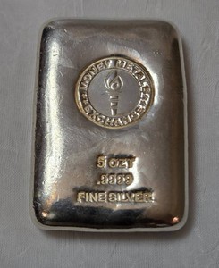 5 Oz. .999 Fine Silver Money Metals Exchange Bar