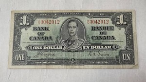 Bank of Canada 1 Dollar Bill - 1937-VERY CRISP