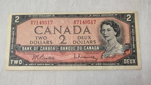 Bank of Canada 2 Dollar Bill - 1954-VERY CRISP
