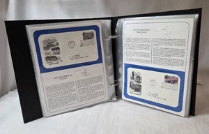 Custom-embossed leatherette  Binder of 50-State Greetings First Day Covers by the Postal Commemorative Society. (12 x 12). Very collectible