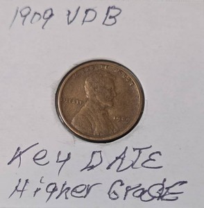 1909 VDB Penny. Key Date - Higher Grade