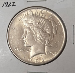1922 Silver Peace Dollar - AU