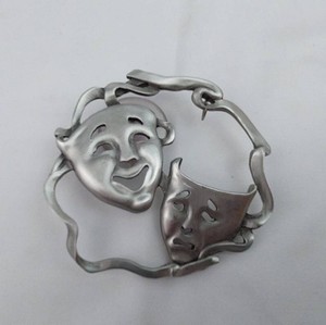Window Hanging - Comedy & Tragedy Theater Masks with Suction Cup