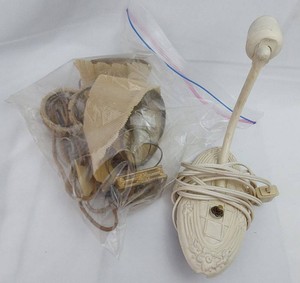Vintage Lamp Sconce & Broken Lamp Parts - Ornate Electric Light Fixture