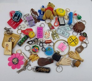 Vintage Keychains - Mixed Novelty, Souvenir & Promotional Assortment
