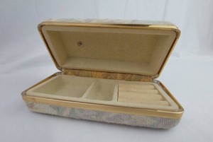 Jewelry Storage Case - Fabric Travel Jewelry Box with Ring Compartments