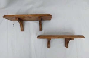 Wood Wall Shelves - 2pc Matching Display Shelves