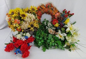 Artificial Flowers & Floral Arrangements - Mixed Decor Assortment