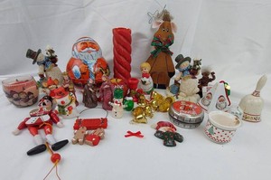Christmas Decorations - Vintage Mixed Holiday Decor & Ornaments