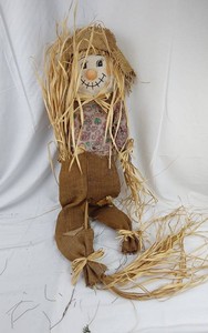 Decorative Scarecrow Doll -Burlap & Straw Fall Figure
