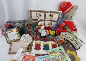 Christmas Decorations - Mixed Holiday Decor, Ornaments, Textiles & Books