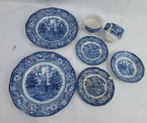Blue Ironstone Dish Set - Liberty Blue Staffordshire England