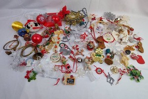 Holiday Ornaments - Mixed Christmas Decorations with Santa, Snowflakes, Angels & Figurines