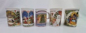 Christmas Mugs - Dunoon Made in Scotland (Lot of 5)