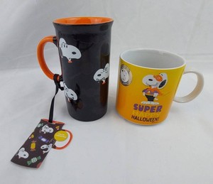 Halloween Mugs - Hallmark Peanuts Snoopy Color-Changing & Super Halloween (Lot of 2)