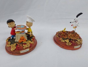 Peanuts Tabletop Figurines - Bradford Exchange Snoopy & Charlie Brown (Lot of 2)