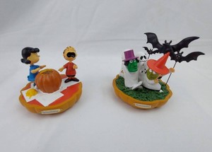 Peanuts Halloween Figurines - Hawthorne Village Great Pumpkin Collection (Lot of 2)