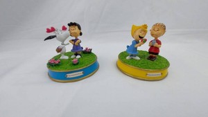 Peanuts Easter Egg Tabletop Sculptures - Bradford Exchange (Lot of 2)