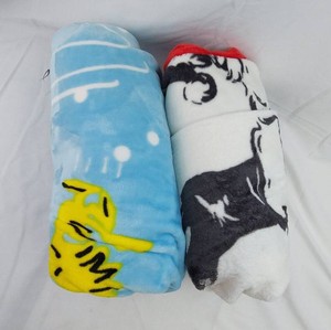 Fleece Blankets - Snoopy & Santa-Themed Throw Blankets (Lot of 2)